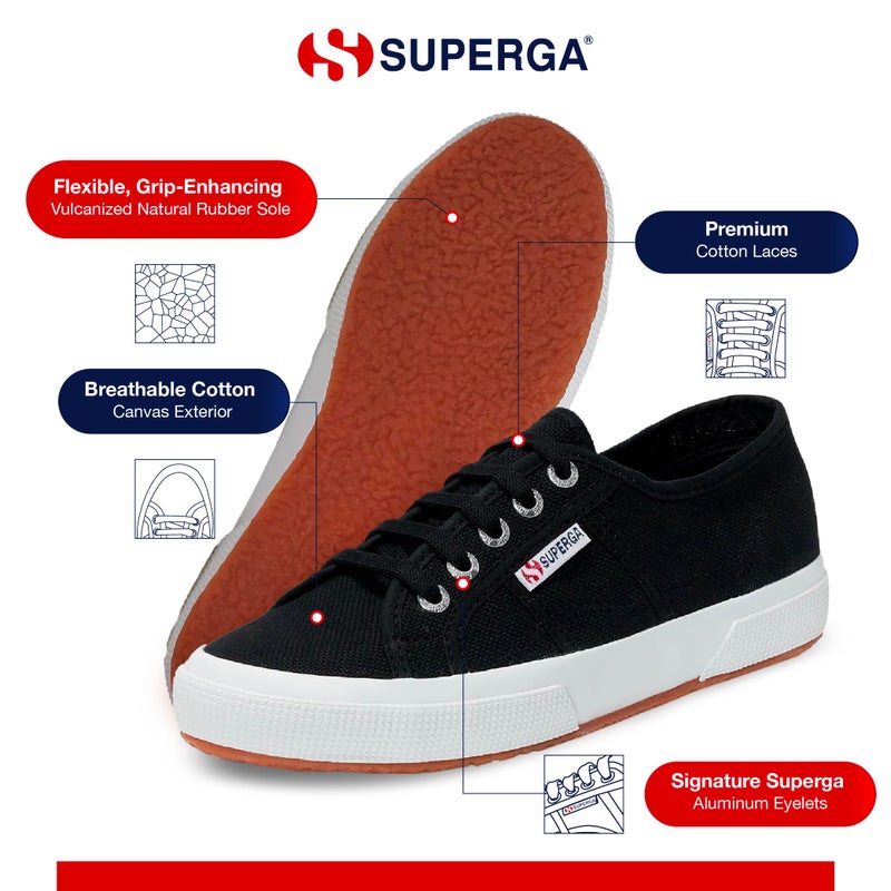 Superga 2750 COTU Classic Sneaker Black/Full White EU 38 (US Men's 6, Women's 7.5) Medium - Image 4
